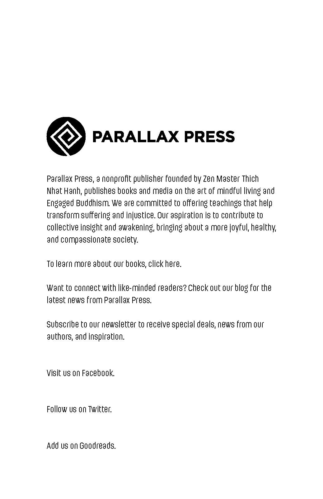 Healing Resistance – Parallax Press