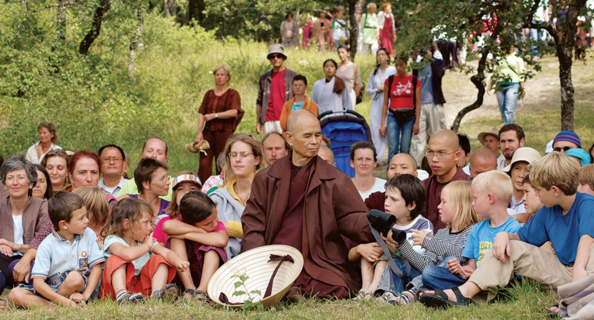 Thich Nhat Hanh Sitting with Children